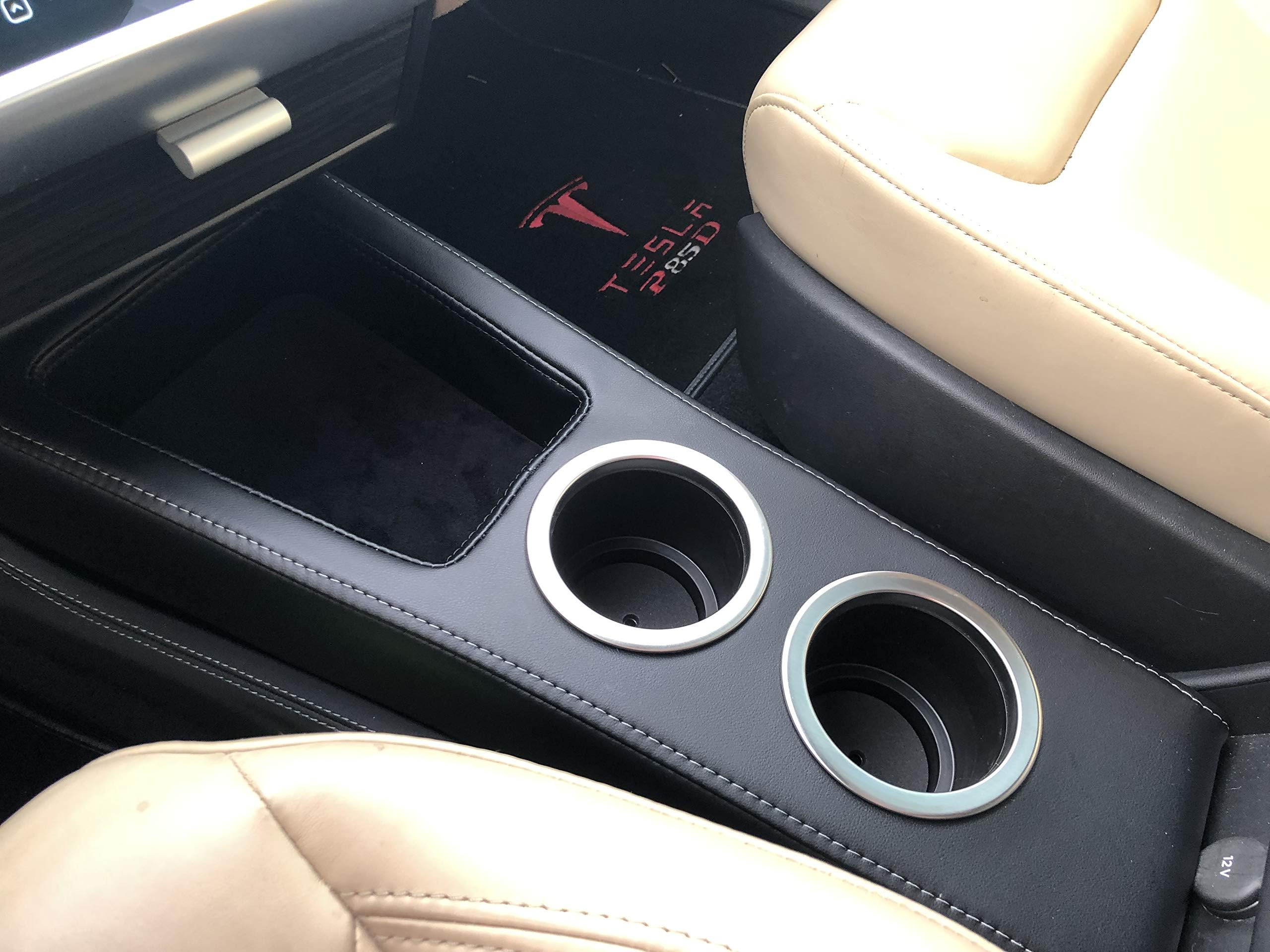 Tesla CCI Premium Front Console/Cupholder by EVamped™-Low Profile-Insane Model