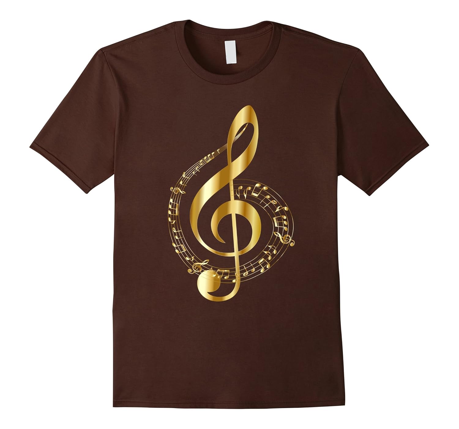 Golden Treble Clef Music Notes TShirtCL Colamaga