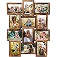 HELLO LAURA - 4x6 Picture Frame Collage Classic Photo Frames Gallery Collection Display 12 Opening Photos Collage Frame for Wall Picture Frame 6" x 4" Photo Sockets x 12 | Bronze Like Edge