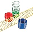 Fun Express Bright Magic Springs (Bulk Set of 12) Classic Spring Bounce Toy for Party Favors and Giveaways