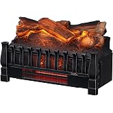 duraflame Electric Log Set 1,000 Sq Ft Heater, Faux Logs Insert with Infrared Flames for Existing Fireplaces, Remote Control Included