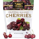 Traina Home Grown CA Sun Dried Natural Cherries - Dried Fruit (20oz) | Healthy Snack &ndash; Premium Ingredient &ndash; California Grown &ndash; No Sugar Added &ndash; High Fiber &ndash; Gluten Free &ndash; Non-GMO - Kosher