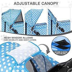 MoNiBloom 3 Wheels Pet Dog Cat Stroller for Small