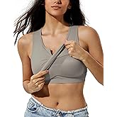ZeroBound Built in Shelf Bra Tank Crop Top - V Neck Tank Tops for Women, Basics Going Out Top Sleeveless Garment