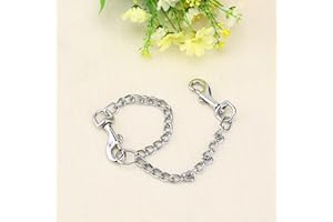 Odorkle Double Dog Leash, Stainless Steel 2 Way Safety Chain with O Buckle for Dog Collar and Lead Set