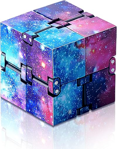 Skylety Cube Mini Blocks Rainbow Galaxy Space Sensory Desk Toy 4cm