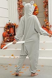NAMHTOM Adult Rat Onesie Mouse Costume Pajamas Rat