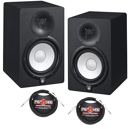 Amazon Com Yamaha Hs7 Powered Studio Monitors Pair Black W