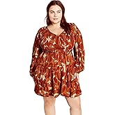 City Chic Womens Jemma Mini Print Dress