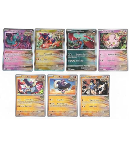 Amazon.com: Pokemon Scream Tail - Slither Wing - Brute Bonnet - Paradox  Rift - Ancient Pokemon Trading Card Lot