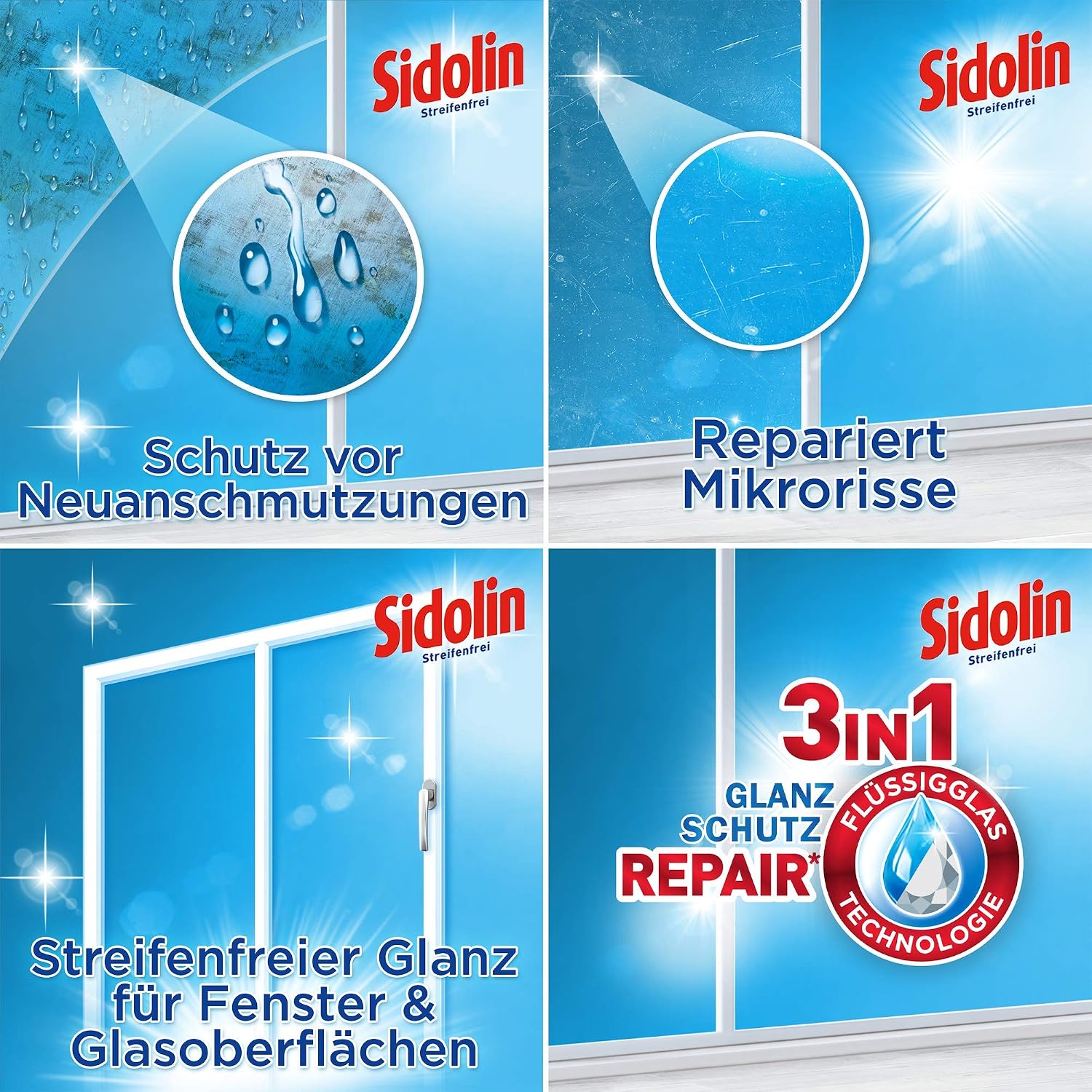 Sidolin Cristal Glass Cleaner Spray Bottle for Perfect Shine and Anti-Micro Cracks - Image 4
