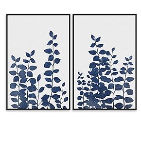 SIGNWIN 2 Piece Framed Canvas Wall Art Minimalism...