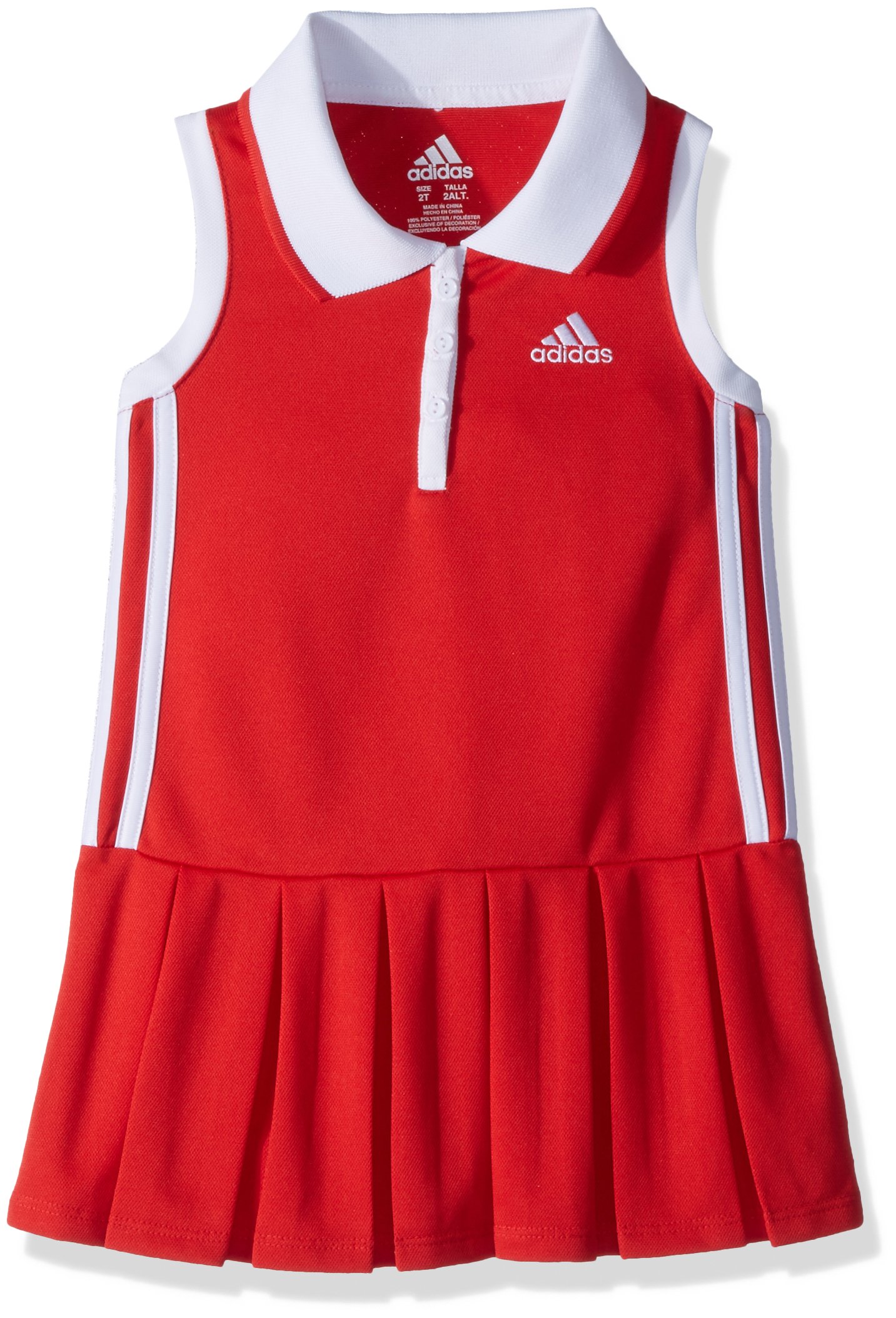 girls red polo dress