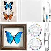 18Pcs Insect Pinning Kit, Beginner Entomology Kit with Tracing Paper, Tweezers, Scissors, Picture Frame, Insect Pins, Butterfly Pins and Foam Pinning Board.