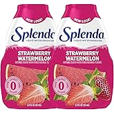 SPLENDA Liquid Water Enhancer Drops, Sugar Free, Zero Calorie, Natural Flavor, Concentrated Drink Mix, 3.11 Fl Oz Each Bottle (Strawberry Watermelon, 2 Pack)