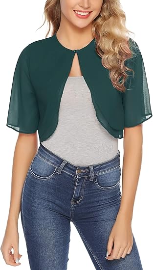 green shrug cardigan