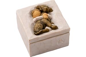Willow Tree Hug (dark dog), sculpted hand-painted Keepsake Box