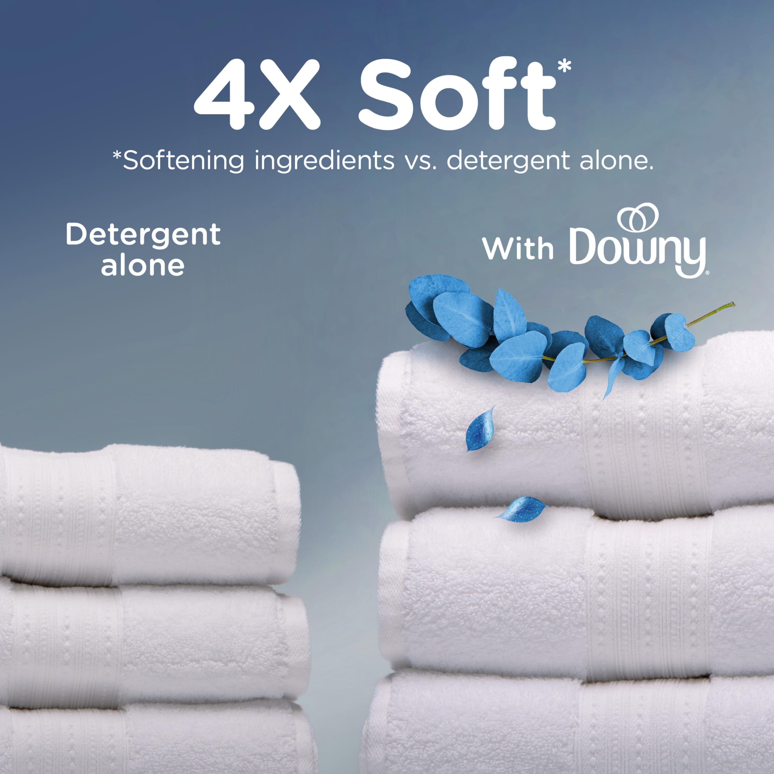 Downy Ultra Soft Fabric Softener Liquid, Balance, Crisp Rain and Blue Eucalyptus, 93 fl oz, 138 Loads
