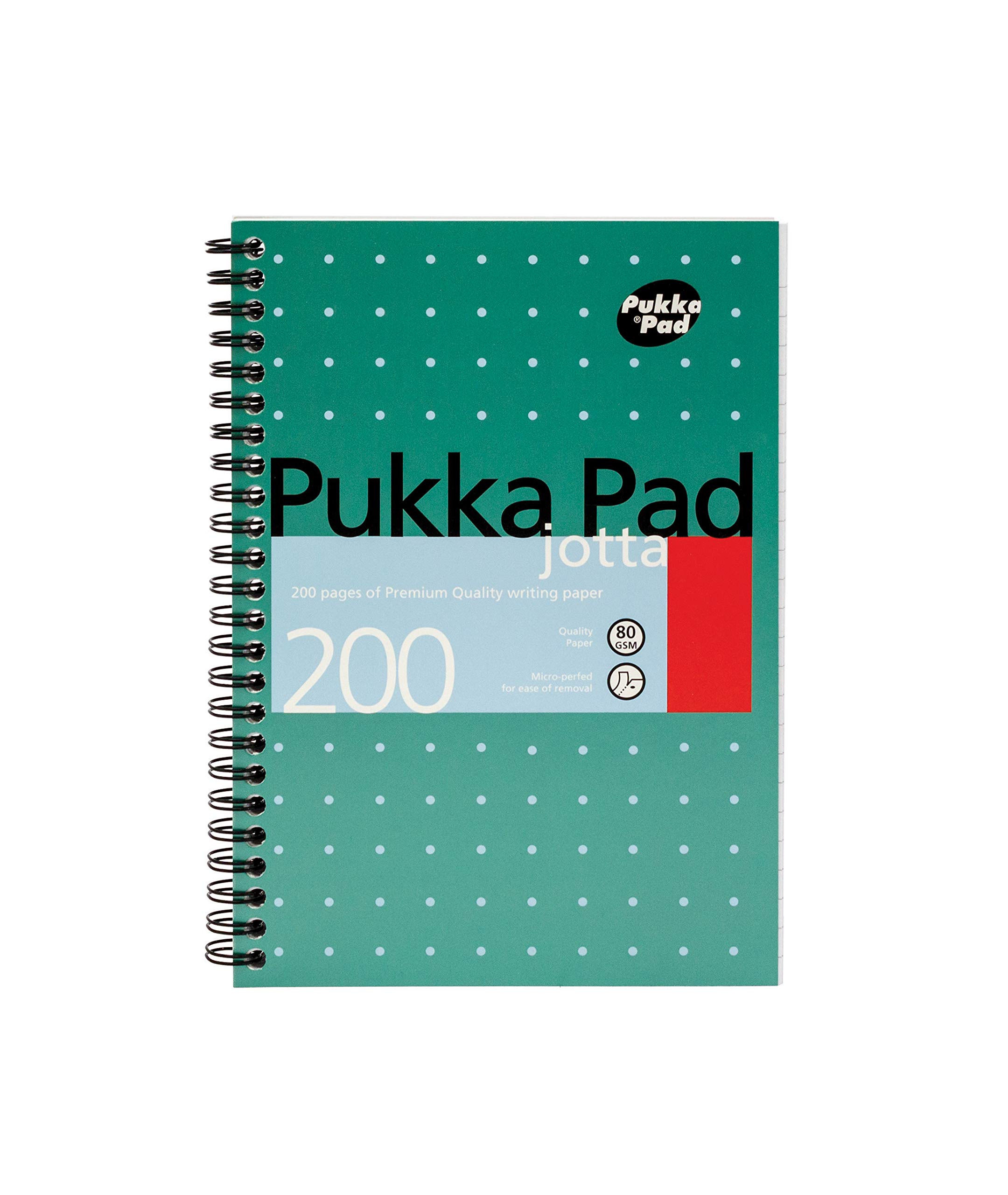 Pukka Jotta Pad A5 80gsm Ruled With Margin Wirebound 200 Pages 100 Sheets - Color: Metallic