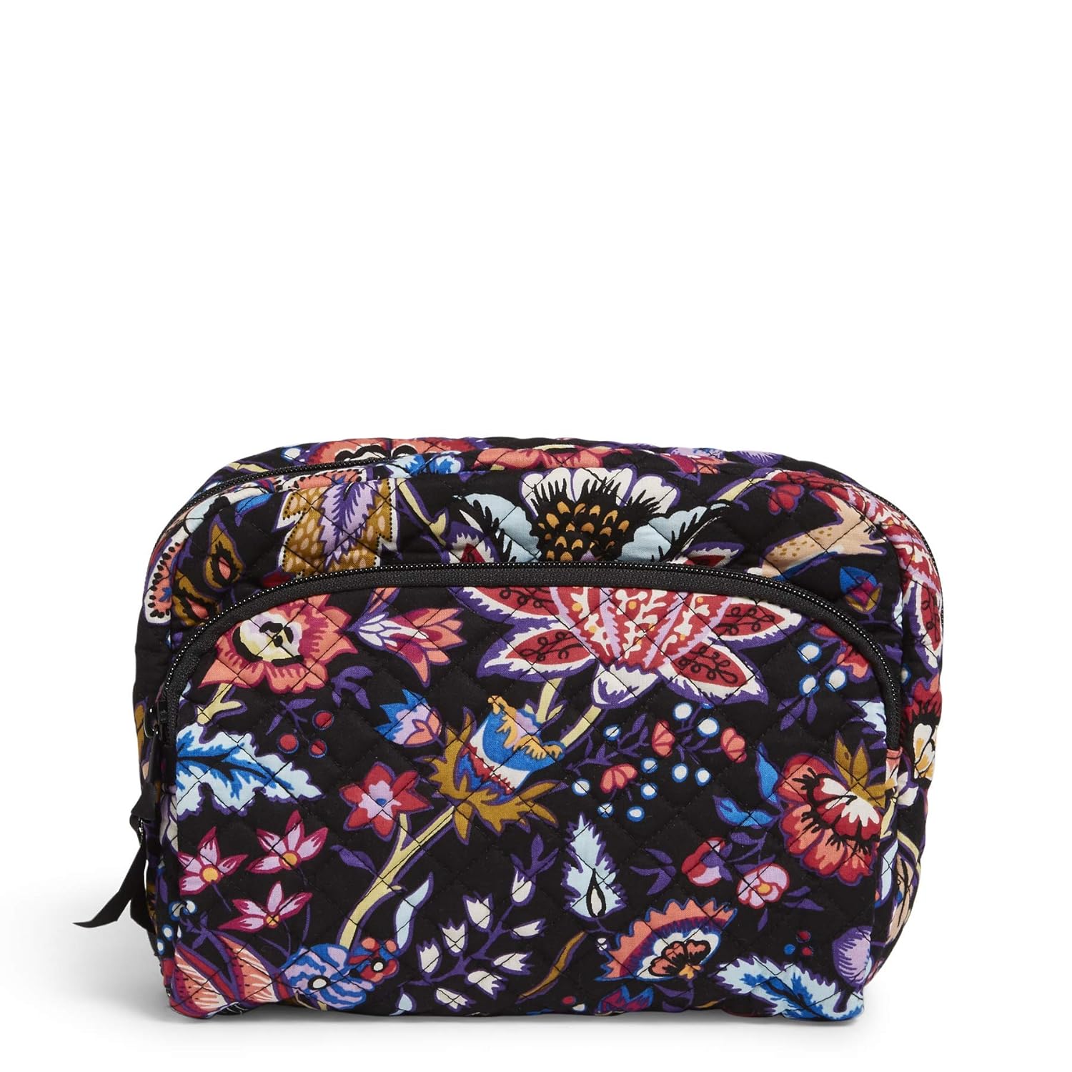 Vera Bradley Women's Signature Cotton Lay Flat Cosmetic Makeup Bag