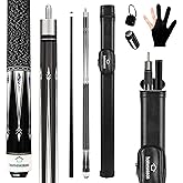 HomeSeason Pool Cue Stick 58" Billiard Cue Sticks Nylon Thread Grip Professional Low Deflection Pool Sticks