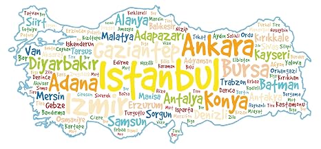 Pegatina De Pared Este Cuarto De Los Niños Mapa De Turquía