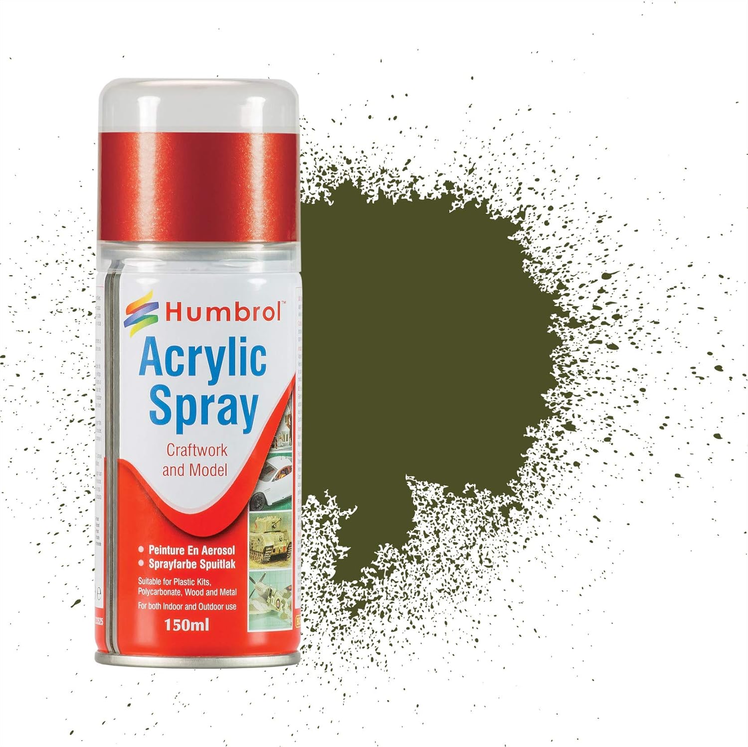 Humbrol AD6155 No 155 Olive Drab Matt Spray