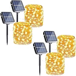 Joomer Solar Fairy Lights, 4-Pack Total 104FT