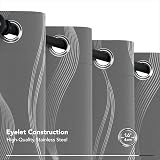 Deconovo Blackout Curtains 52 x 84 Inch Eyelet 2 Panels Light Grey view 4