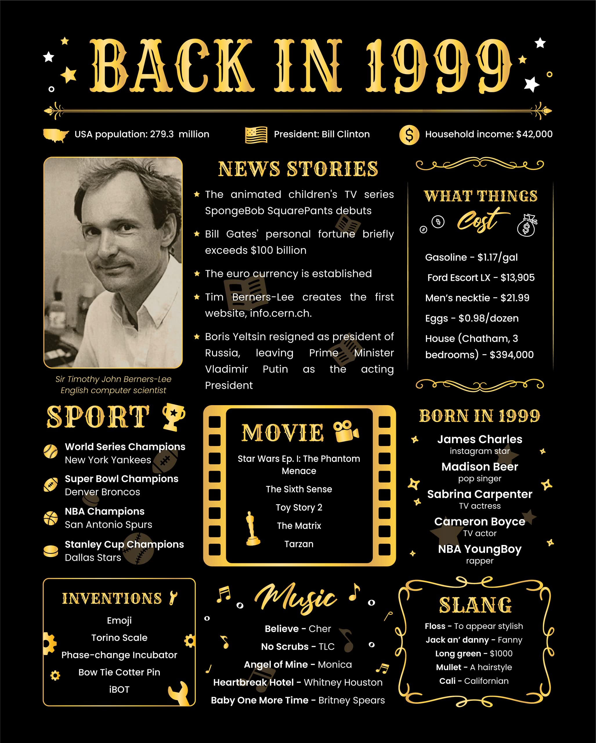 26th Birthday Gifts for Women and Men - Ideas 1999 Birthday Gifts for Man and Woman - 26 Birthday Decorations - 26th Birthday Card for Her and Him - 26 Birthday Party Favors - 8x10" Unframed