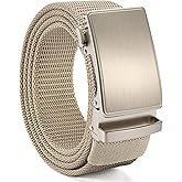 CHAOREN 1.5" Nylon Ratchet Belts for Men - Adjustable Casual Work Belt with Slide Buckle - Trim to Fit