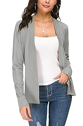 EXCHIC Women's Long Sleeve Open Front Cardigan