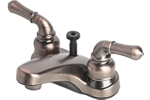 Laguna Brass 2009BZ RV/Motorhome Non-Metallic Centerset Lavatory Faucet with Shower Hose Diverter, Brushed Bronze Finish