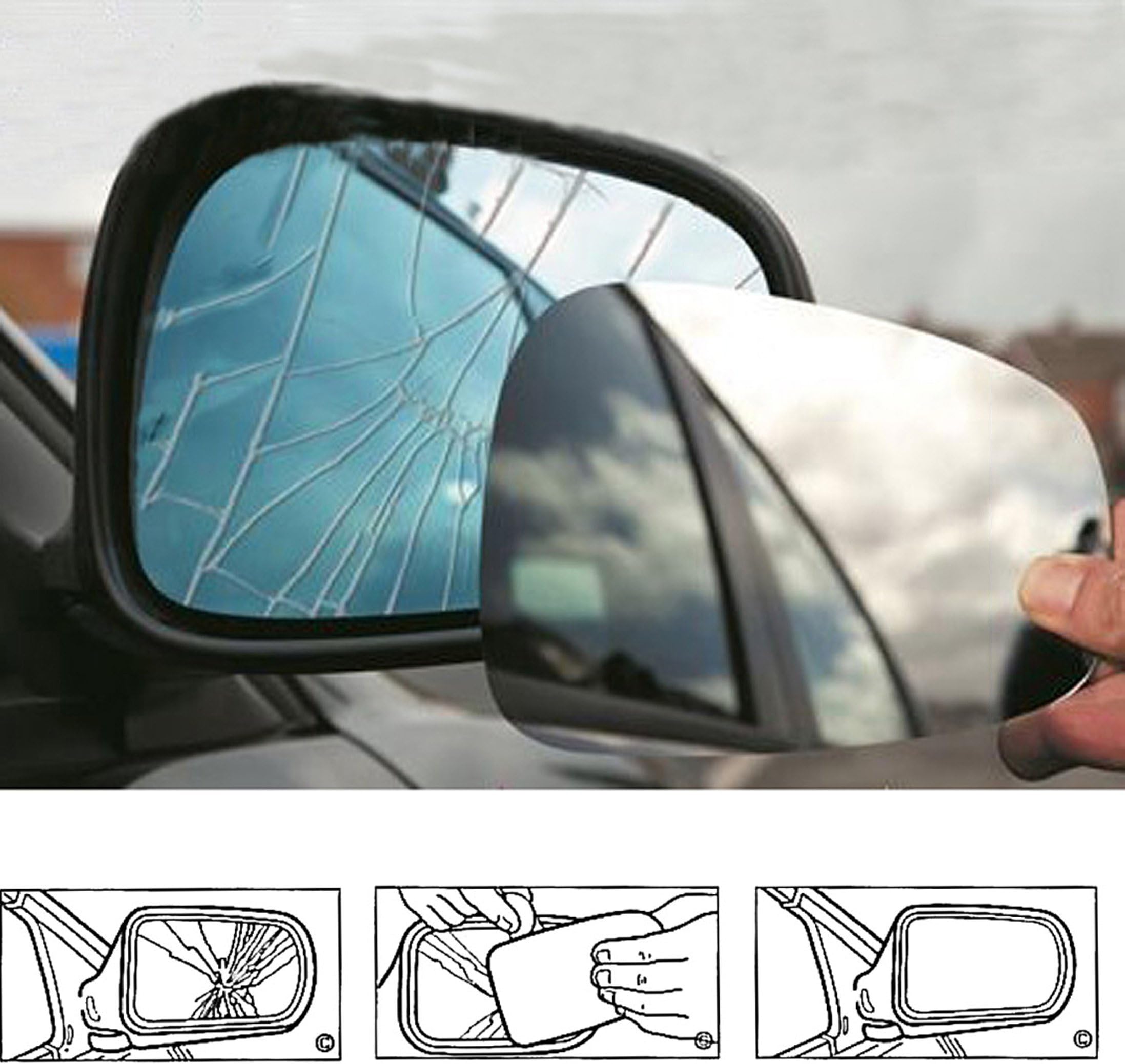 Wing Mirror Glass, Wide Angle, UK Driver Side