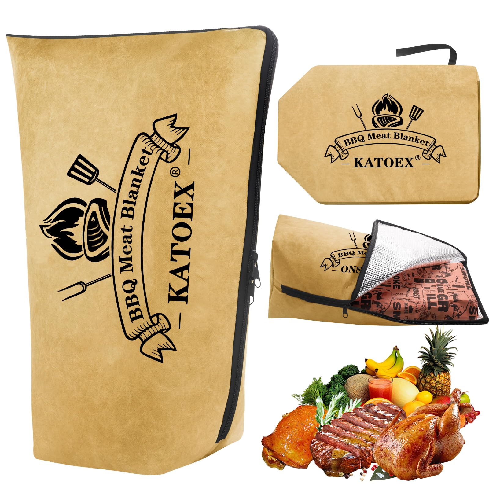 Photo 1 of BBQ Blanket for Resting Meat, BBQ Brisket Blanket Meat Resting Blanket for Smoking, Grilling Meat Insulated Resting Bag with Wide Mouth for Large Brisket/Turkey (Regular 18in)