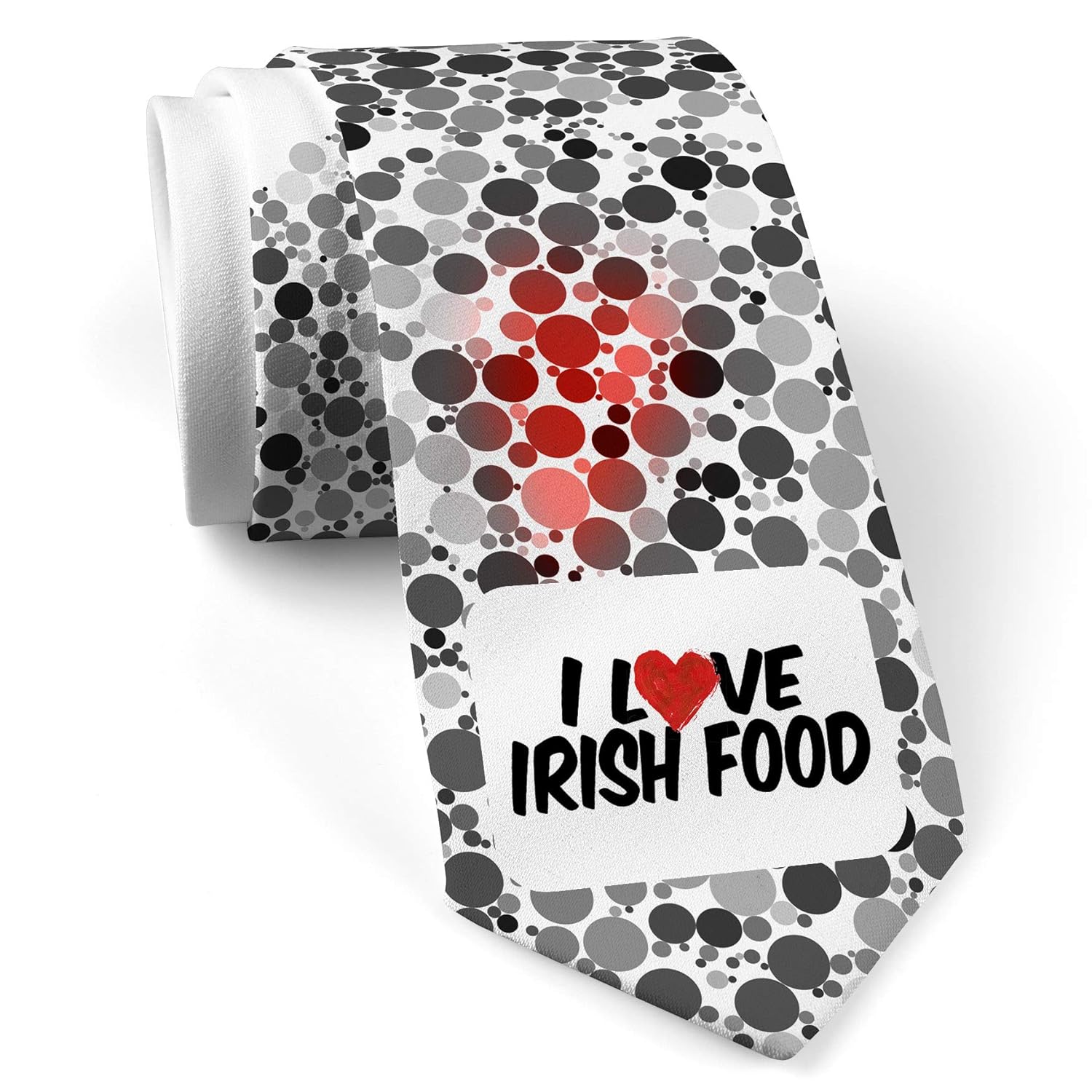 Neck Tie With I Love Irish Food White With Color Print At Amazon