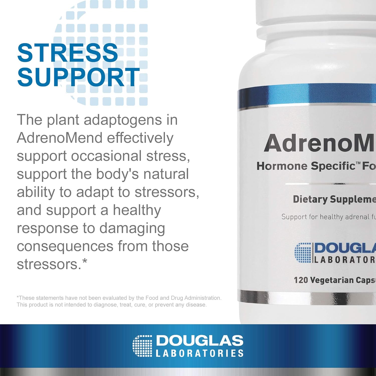 Douglas Laboratories - AdrenoMend - Ten Herbal Adaptogens to Support Adrenal Gland Function During Stress - 120 Capsules: Health & Personal Care