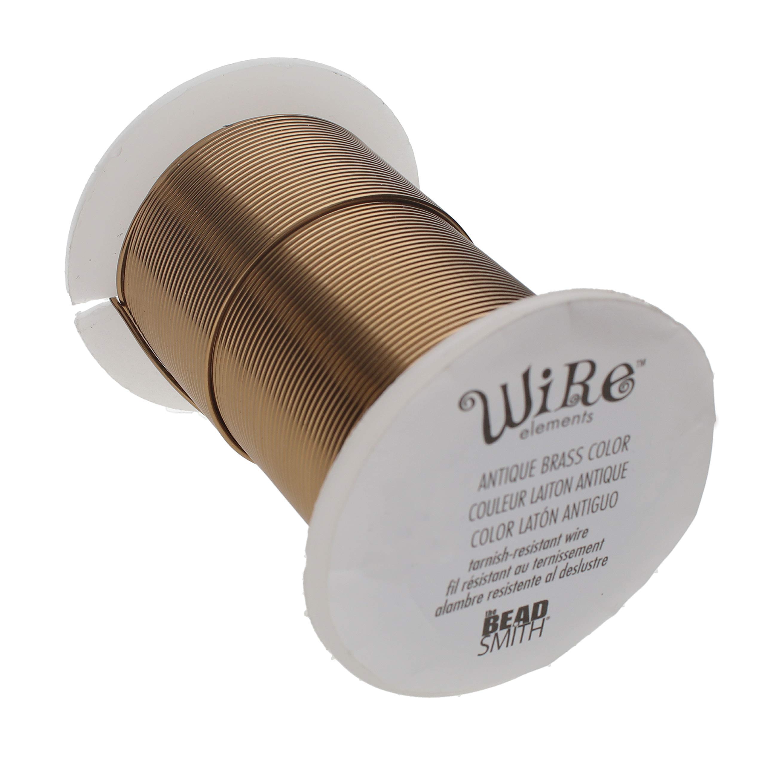 The Beadsmith Wire Elements 28-Gauge Lacquered Tarnish-Resistant Copper Wire for Jewelry Making, 40 Yard, 36.58 Meter Spool (Antique Brass Color) — image 1