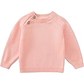 pureborn Baby Toddler Boys Girls Pullover Sweater Cotton Knit Button Closure Sweaters