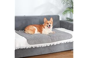 Pawque Waterproof Dog Blankets for Small, Medium Dogs and Cats - Washable Sherpa Pet Blanket with Protection for Sofa, Car and Bed - Soft, Fluffy and Warm Dog Blanket (30×40 inches)