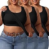 DAGGLOSA 3-Pack Women's U-Back Tank Top, Removable Pads for Gym, Yoga & Outdoor, Long-Lasting Comfort