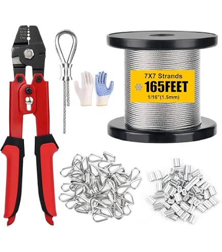Lot De 50 Manchons à Sertir Aluminium 6 Mm - Pour Câble Métallique, Laisse Chien, Corde à Linge