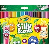 Crayola Silly Scents Scented Markers, Washable Markers, 12 Count, Gift for Kids