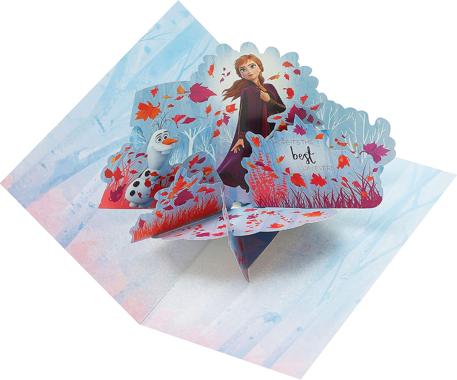 Pop Up Birthday Card, Frozen 2 Birthday Card for Girls Disney Princess Anna Birthday Card, 3D Girl's Birthday Card - Image 3