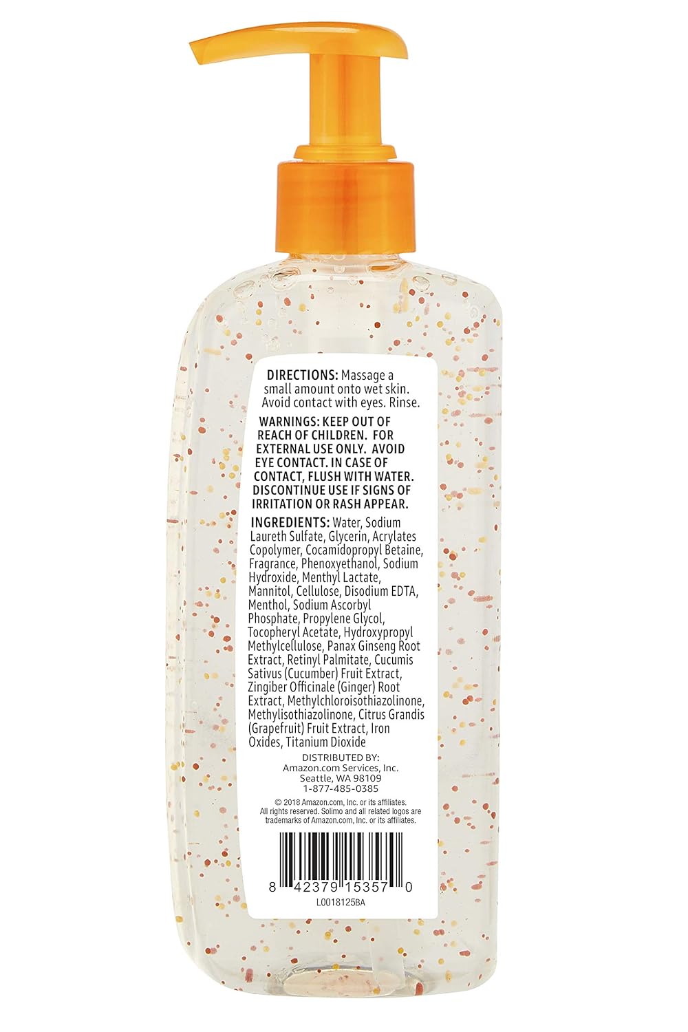  Brand - Solimo Morning Fresh Facial Cleanser with Ginseng and Vitamin C, 8 fl oz: Health & Personal Care