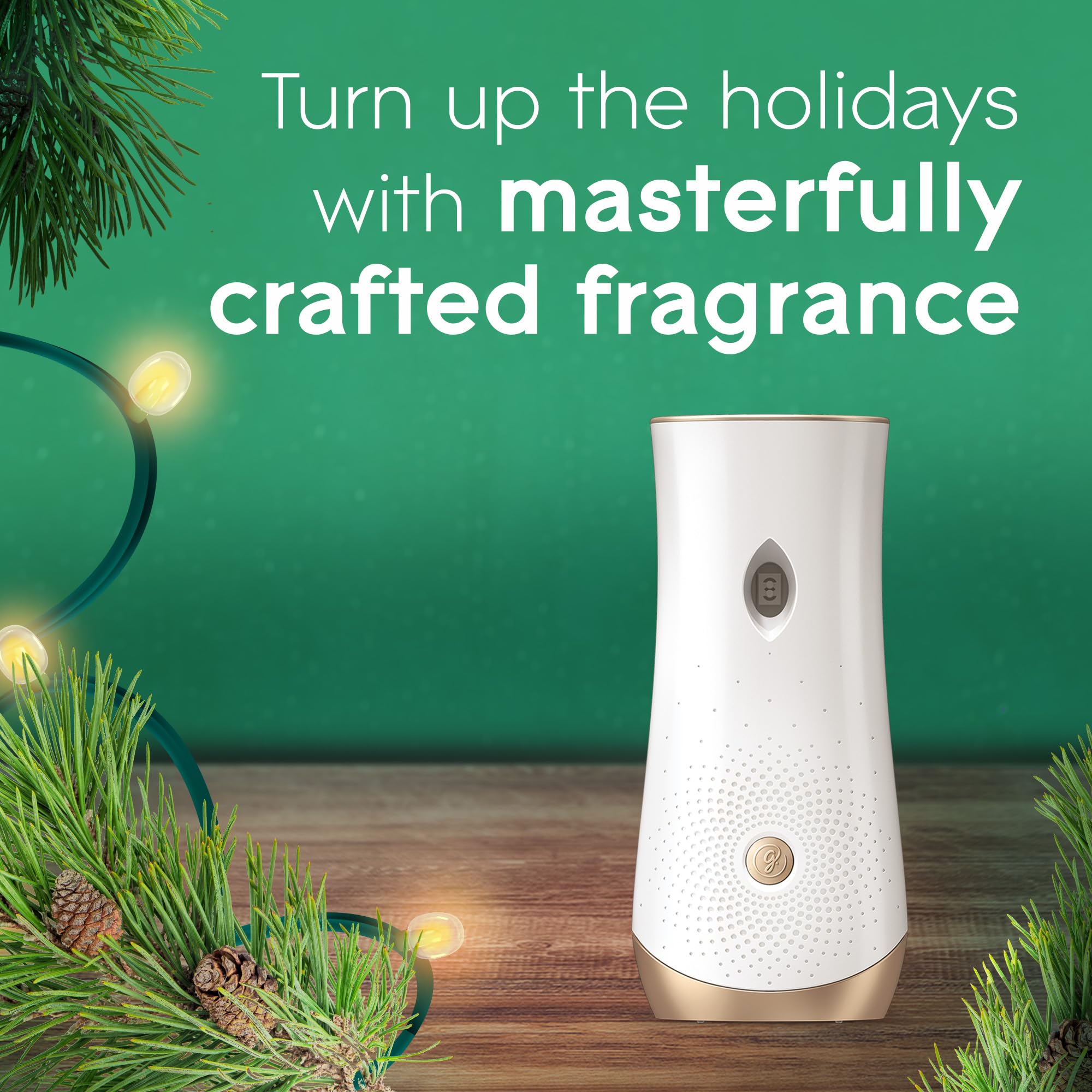 Glade Automatic Spray Refill and Holder Kit, Air Freshener for Home and Bathroom, Twinkling Pine & Cedar, 6.2 Oz