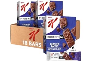 Special K Bar Protein Meal Bars, 12g Protein Snacks, Meal Replacement, Brownie Batter (3 Boxes)