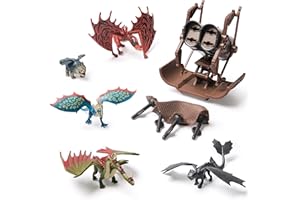 Dreamworks Dragons, 5-Pack Dragon Catcher Set with Hiccup’s Mangler Net Launcher, Kids Toys for Boys & Girls Ages 4 and up