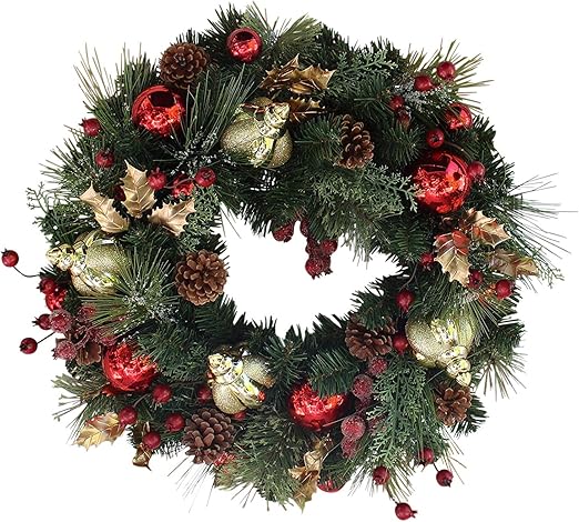 Amazon Com The Wreath Depot Queensbury Decorated Christmas Wreath