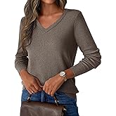 GKBK Women's V Neck Sweater Wool Blend Lightweight Soft Pullover Long Sleeve Tops Business Casual Fall Outfits 2025 Trendy